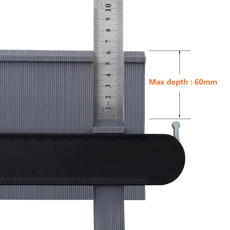 5/10 inch sjabloonprofielcontourmeter met abs-aluminium kern, metalen slotvormduplicator, 130mm verbrede profielmeetinstrumenten