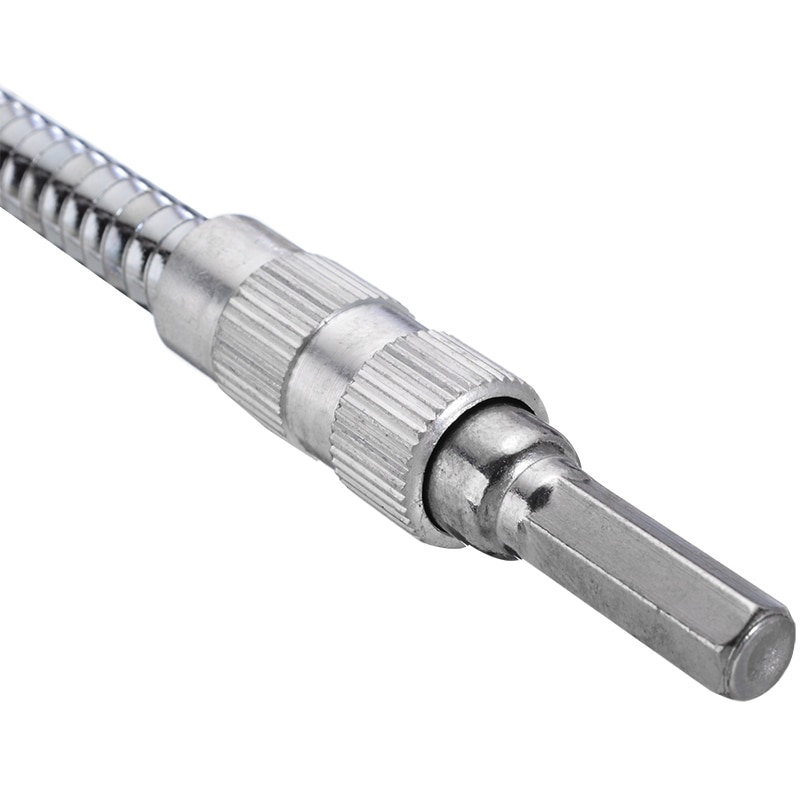 1/4 inch 30cm Hex Shank Flexible Hose Screwdriver Flex Extension Bar Holder Socket Screw Driver Tools Silver