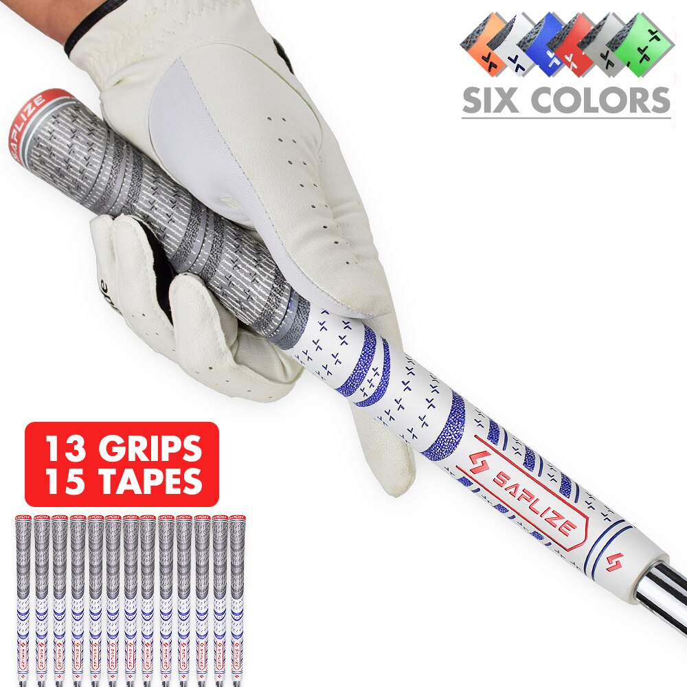 Saplize LL Cord Yarn Technology Golf Club Grips Rubber Tacky Dry 13 Pcs Pack with 15 Free Tapes