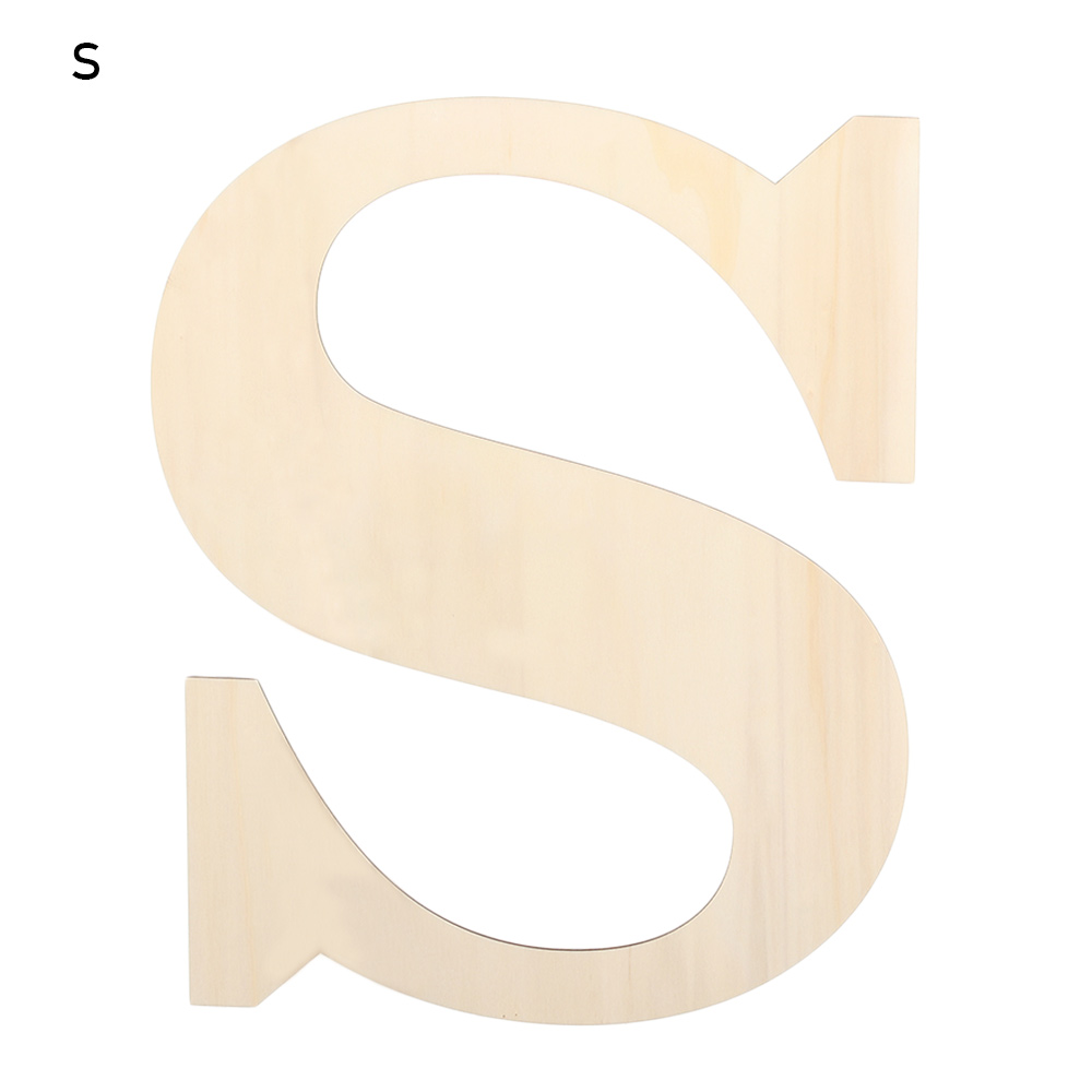 Ornamentos de porta de parede semiacabados, decoração de casa em branco pintável 30cm letras de madeira alfabeto inacabado diy artesanato em madeira: Multicolorido