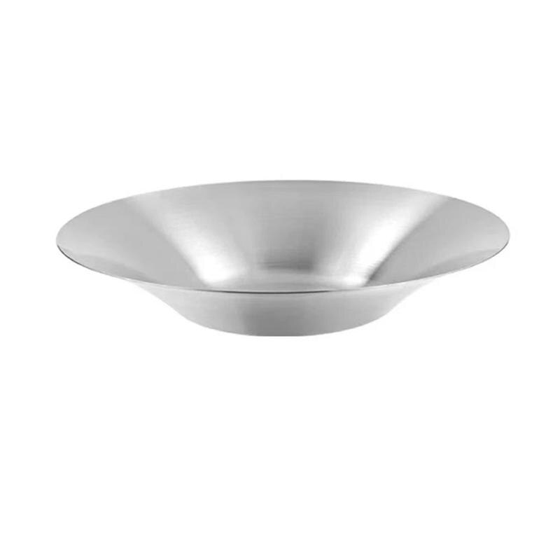 Stainless Steel Plate For Eating Stainless Steel Dish Round Dish Plate Cuisine Storage Plate Vegetable Mixed With Pasta Plate: Red