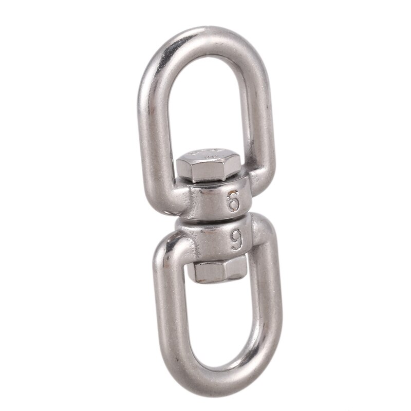 Marine Mooring Stainless Steel 6mm 15/64&quot; Eye to Eye Swivel Ring