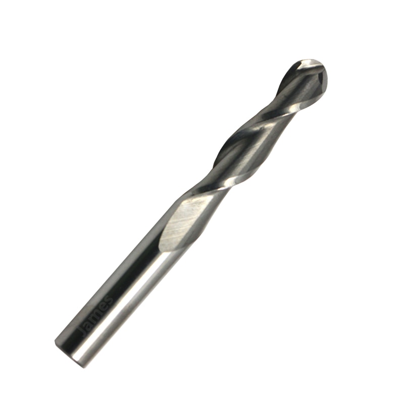 1pc 6 mm shk balneus cnc router frees frees met ronde bodem frees met bolle neus twee groeven spiraalboren