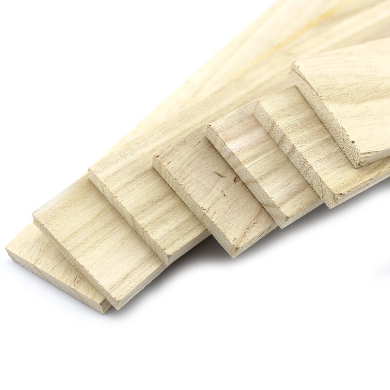 7 * 45mm Tong wood plank long wood strip DIY architectural model making handmade cottage material solid wood plate