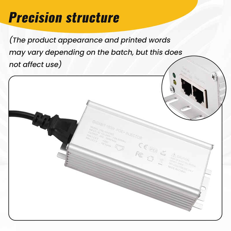 Entrada AC starlink dishy Injetor POE GEN2/GEN3 suporta saída de potência de 150 W