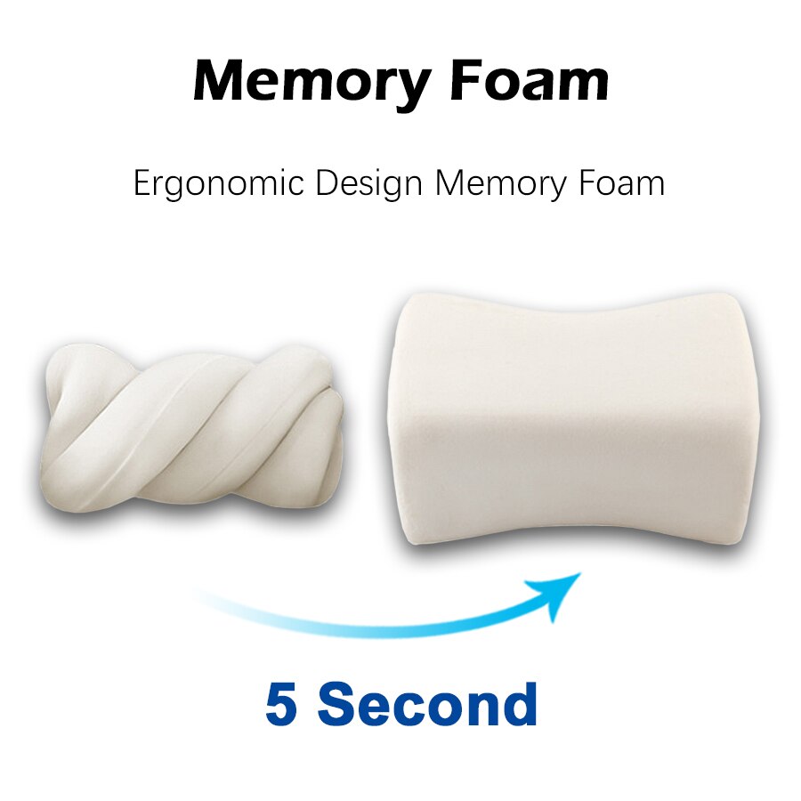 Suporte lombar de apoio para costas de carro, almofada universal de espuma de memória padrão para o assento de carro para escritório