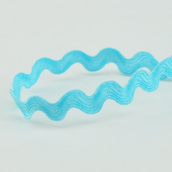5mm S Shaped Curve Wavy Lace Trim Ribbon Handmade Hat Clothing Curtain Pillow Decor DIY Sewing Crafts Wedding Party Decorations: Lake blue