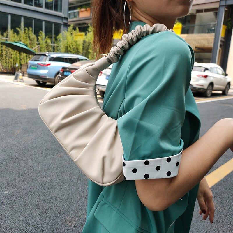 Famous Brand Famous PU Leather Women's Shoulder Bag Retro Simple Handbag Small Hobos Crossbody Bag