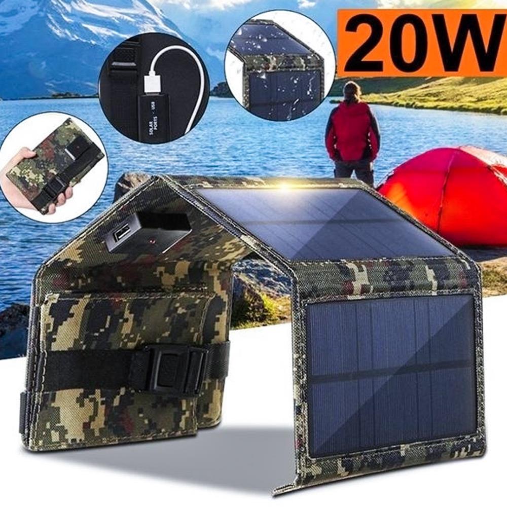 Zonne-energie Opladen Apparatuur Zonnecellen Zonnepaneel 4 Vouw 49*19Cm Draagbare Duurzaam Milieu Herbruikbare Opvouwbare Traval