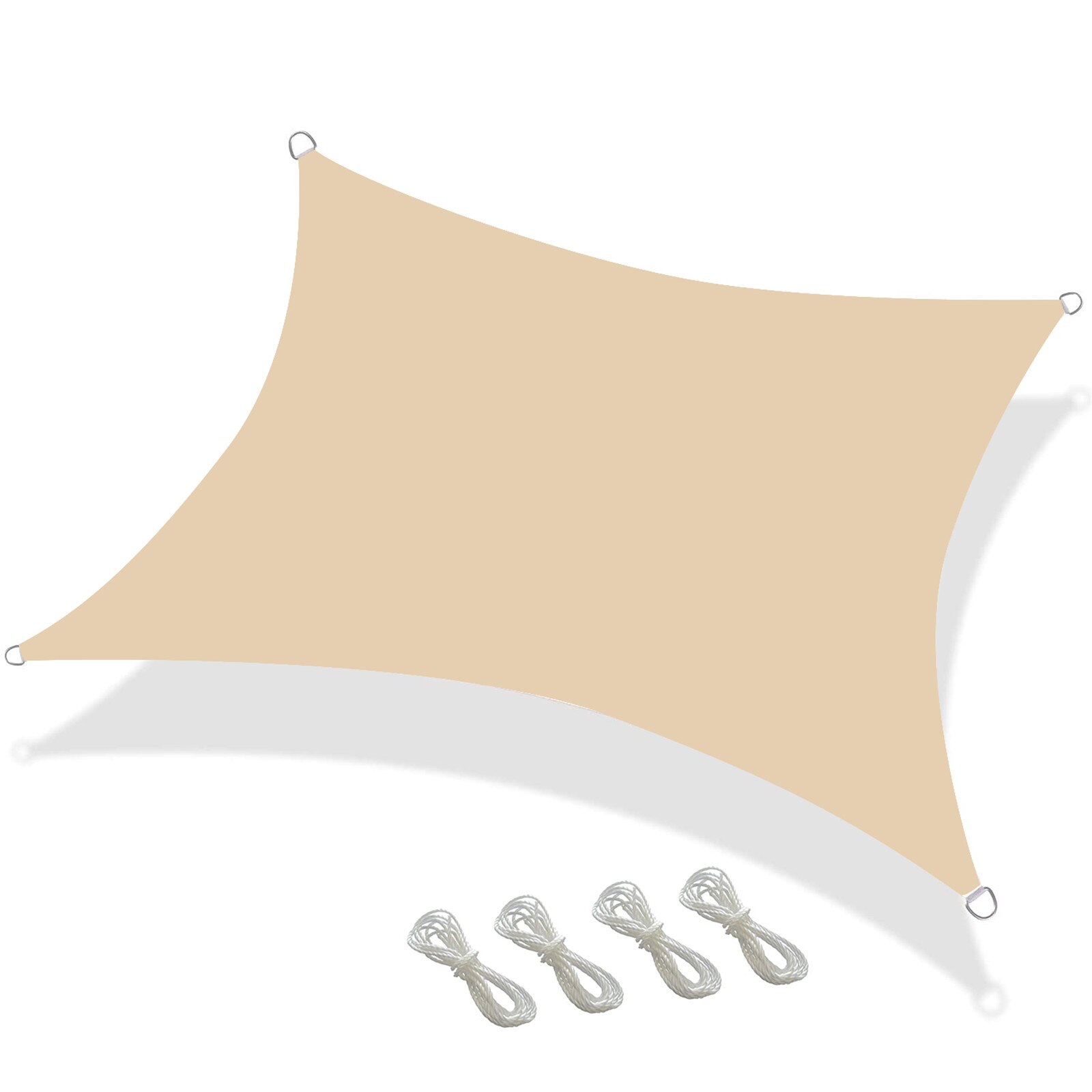 Waterproof Sun Shades Shade Sail Cloth Square Rectangle Garden Swimming Sun Shade Canopi Outdoor Camping Shades Sail Awning: Beige Rectangle 2x3m