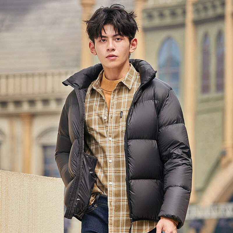 SEMIR Lightweight Down Jacket Men Short Winter Jacket Man Loose Brand Couple Thick Down Coat Clothes