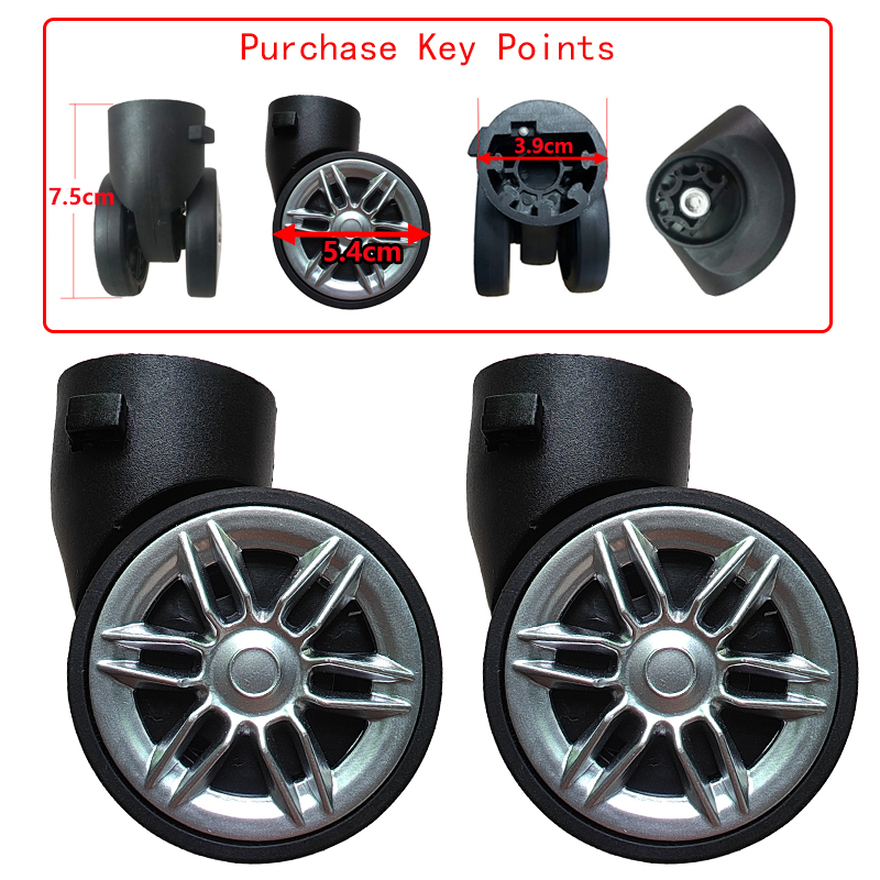 Suitcase Luggage Replacement Accessories Dismountable Removable Universal Wheels Plug-In Detachable Wheel Pulley Repair Parts