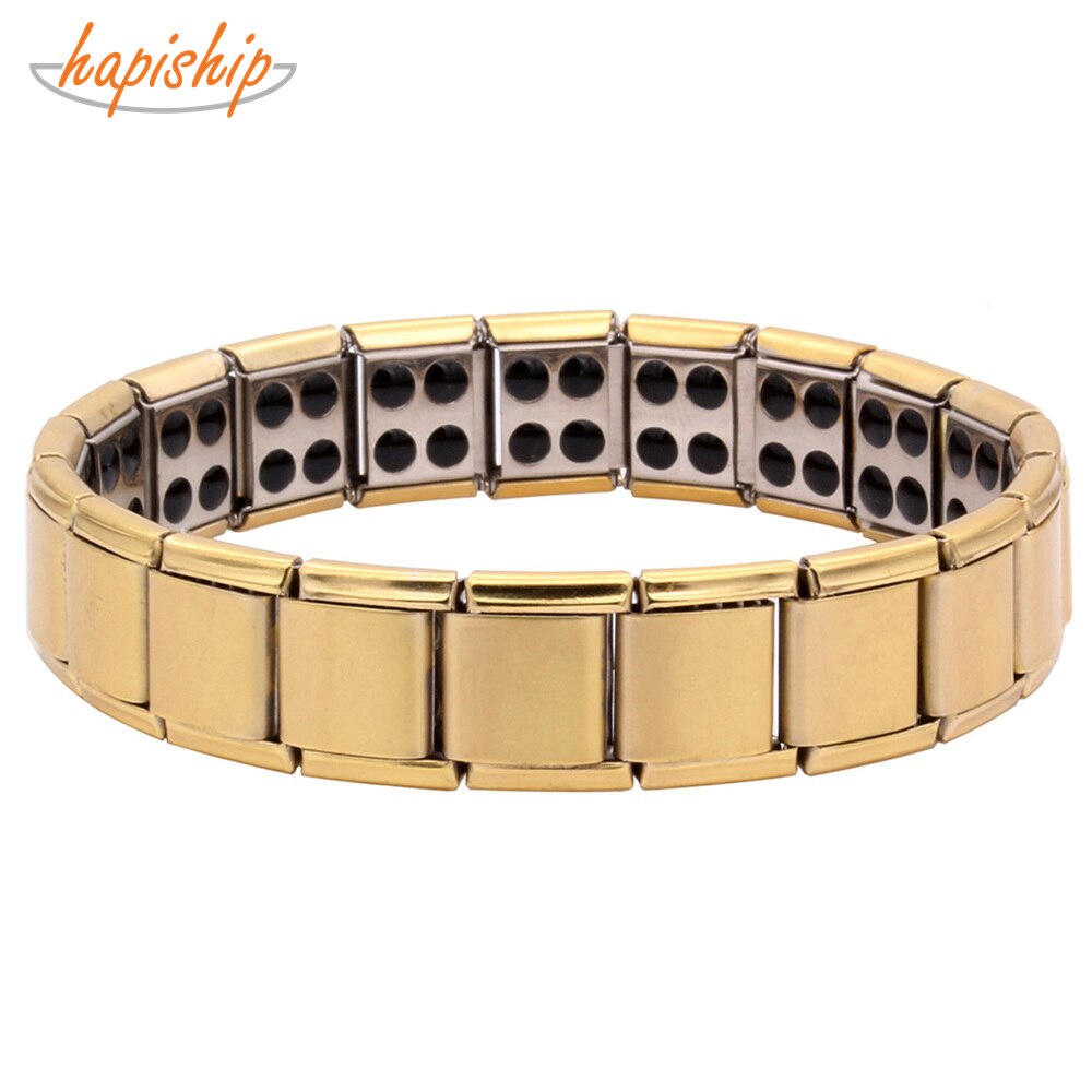 Hapiship Tourmaline Bracelet d'équilibre énergétique bijoux de soins de santé pour hommes femmes or 80 Germanium Bracelet magnétique et Bracelet G022