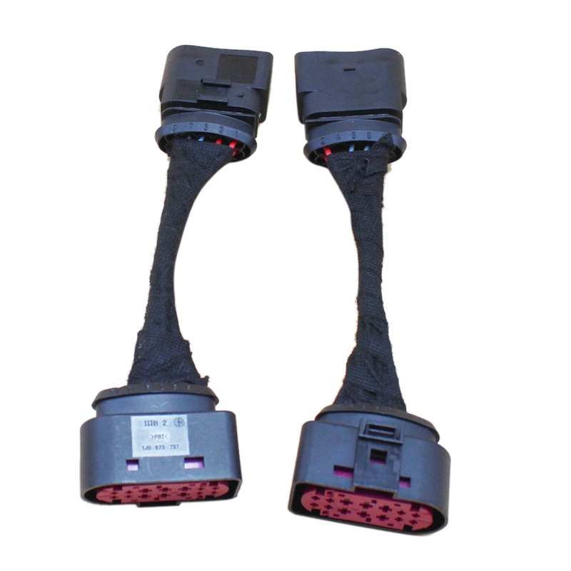 Connecteur de phare au xénon 10 à 14 broches, 2 pièces, adaptateur de prise de faisceau adapté pour Golf MK6: Default Title