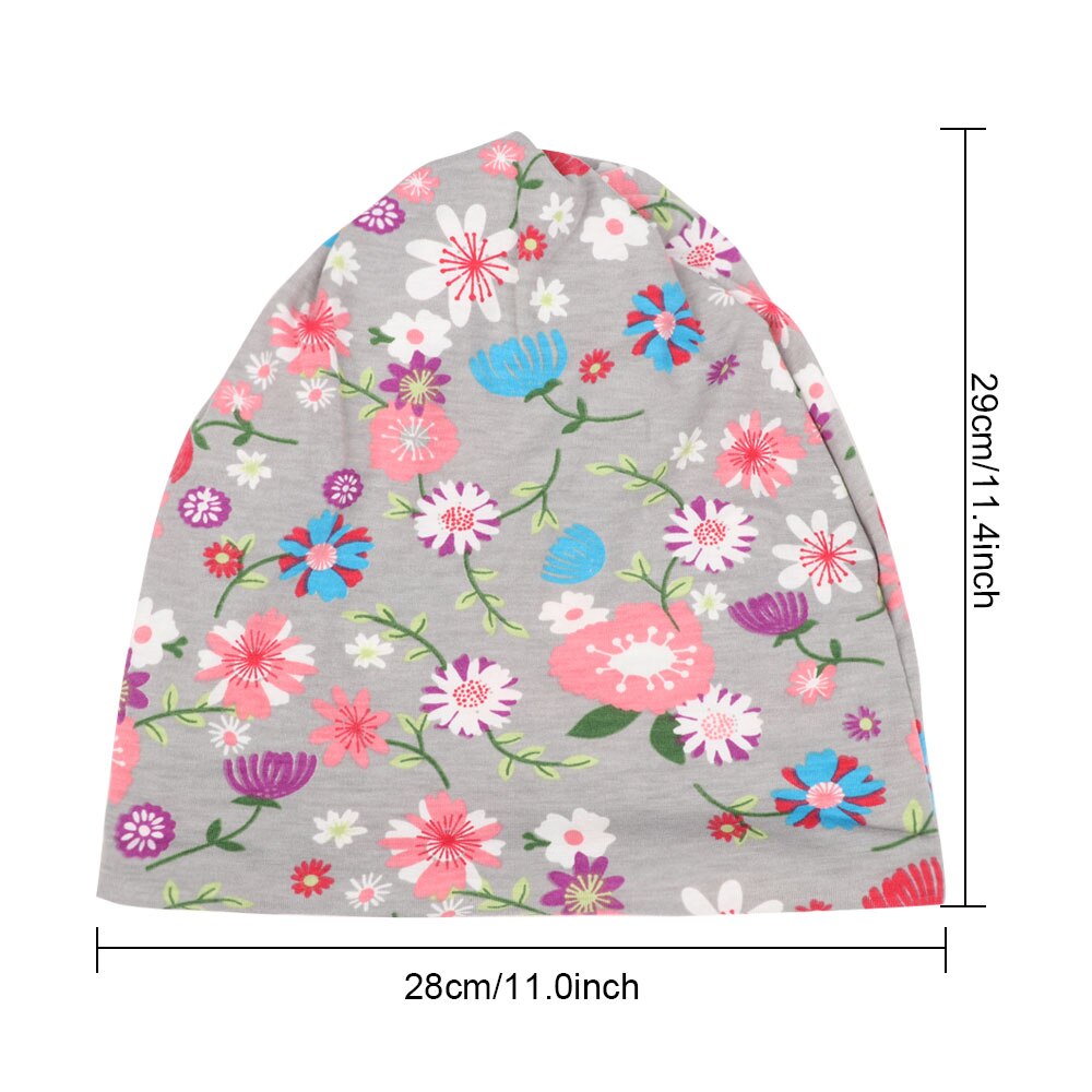 1Pc Baumwolle frauen ausgebeult Slouchy Mütze Hütte Sport lässig Headwear Haar Verlust Kopftuch Krebs Chemo Kappen Drucken kopf wickeln