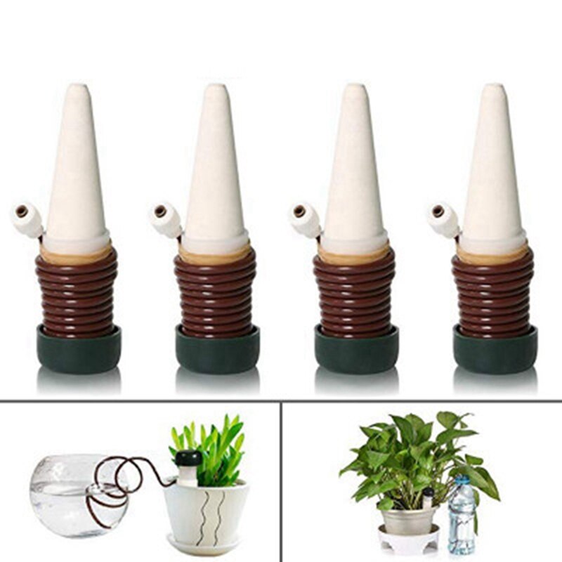 12Stck Keramik Selbst Bewässerung Spikes Automatische Pflanzen Tropf Bewässerung Wasser Einsätze für drinnen draussen Garten