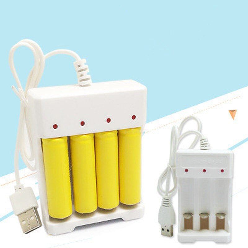 Usb 3- slots /4- slots snelladende batterijlader kortsluitbeveiliging aaa en aaa oplaadbare batterijstation