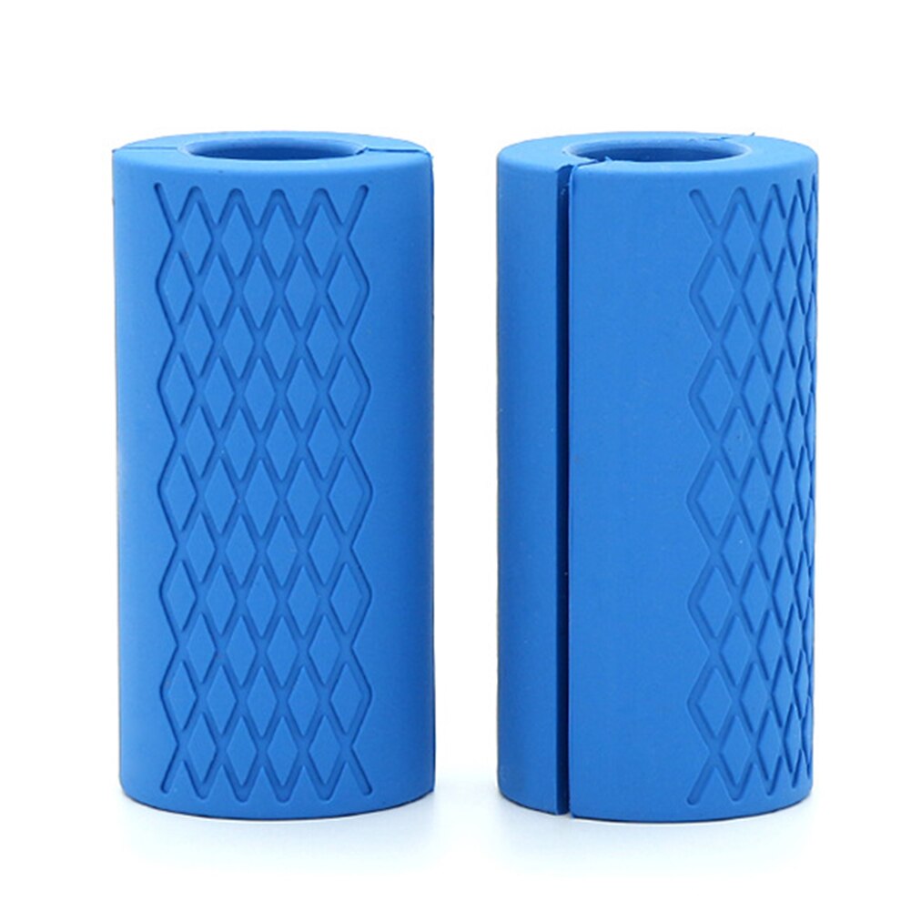 1 Pair Weightlifting Fat Grip Barbell Dumbbell Grips Kettlebell Fat Grip Thick Bar Handles Pull Up Weightlifting Support Silicon: Blue