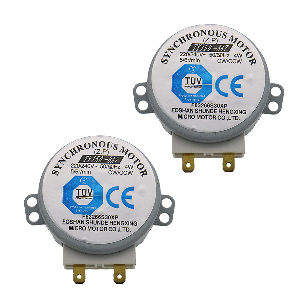 2pcs/lot AC 220-240V 4W 6RPM 48mm Micro Synchronous Motor for Warm Air Blower 50/60Hz CW/CCW TYJ50-8A7 microwave oven tray motor