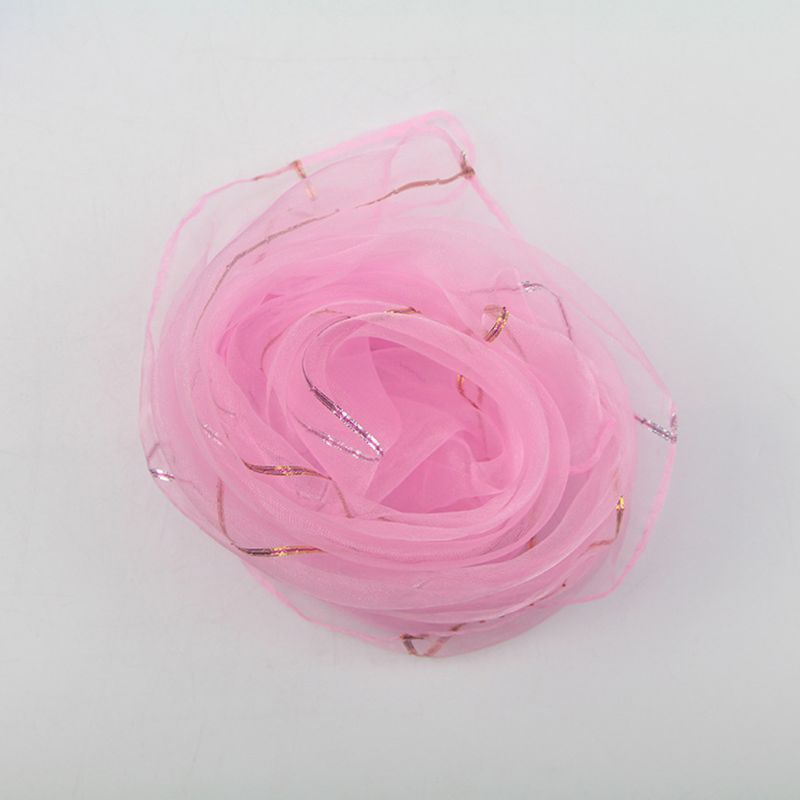 Children Kids Kindergarten Performance Dance Scarves Bright Candy Color Gold Wire Juggling Movement Square Scarf Kerchief Props: 9