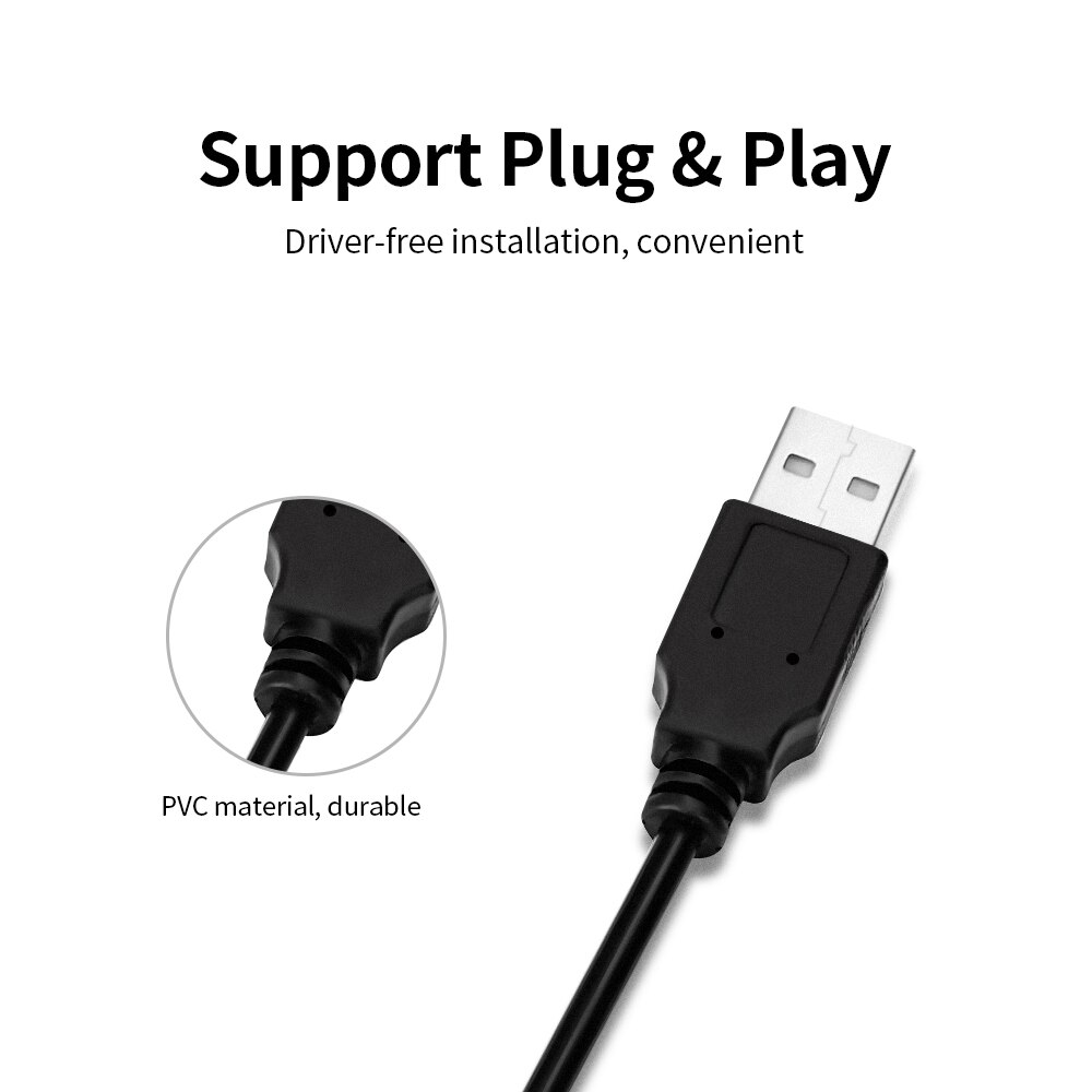 HD Webcam 480P 5MP PC 30fps HD Camera High-Definition Cam Video Call with Microphone USB Plug&Play for Laptop Desktop Computer