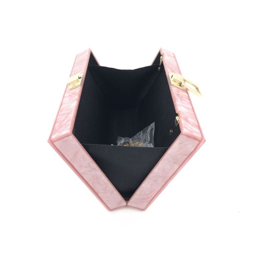 Borsa a tracolla causale borsa da sera in acrilico rosa solido da donna borsa a pochette per ragazze carine borse eleganti da donna borse Prom da sposa