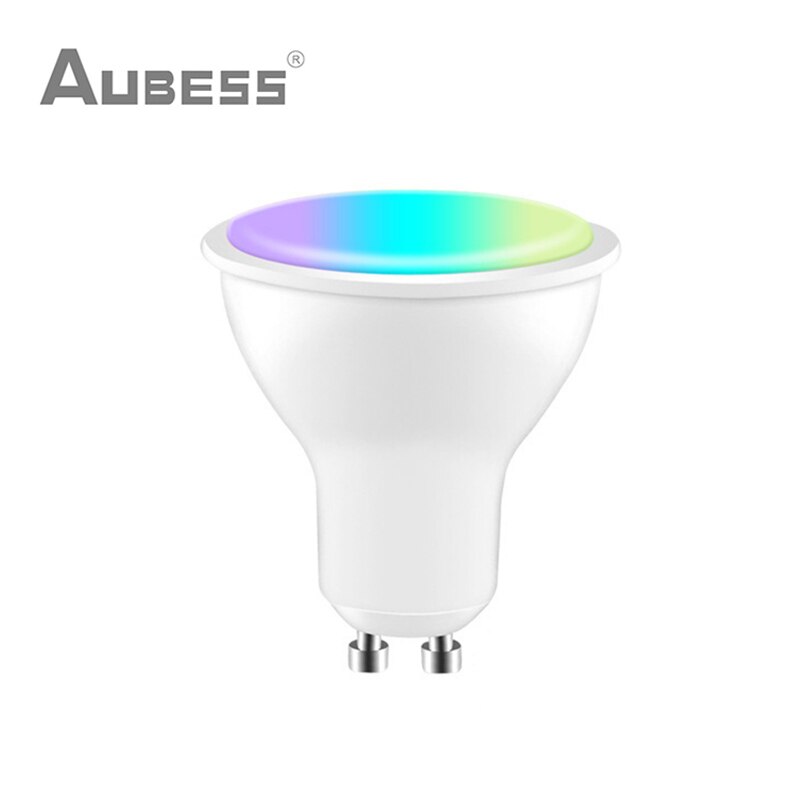 Aubess Tuya GU10 Wifi Smart Light Led-lampen Rgbcw 5W Dimbare Lampen Smart Leven App Afstandsbediening Werkt Met alexa Google Thuis: 1 PCS