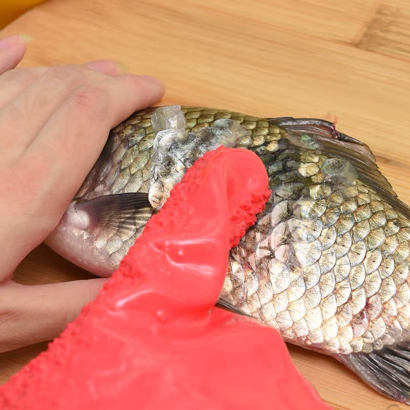 Guantes de limpieza de patatas para pelar rápidamente, herramienta de limpieza de escamas de pescado, raspador de piel de frutas y verduras, accesorios para el hogar