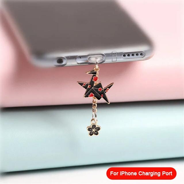 Telefon charm anti damm plugg kawaii tecknad laddning port damm pluggar söt ladd dammskydd skydd för iphone 7 x xr: A
