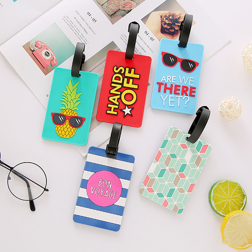 Travel Accessories Luggage Tag Animal Cartoon Silica Gel Portable Label Suitcase ID Address Holder Baggage Boarding