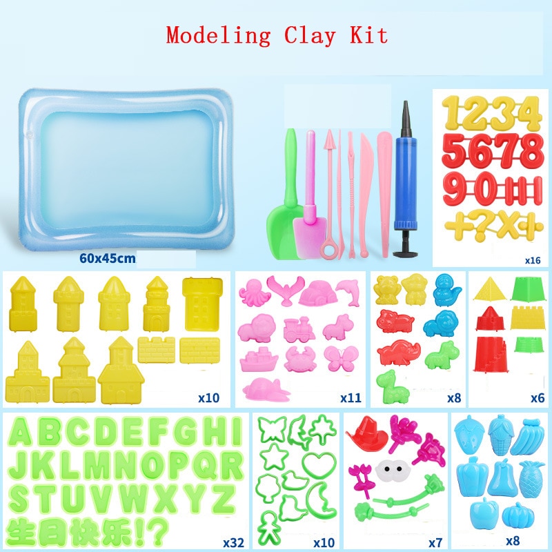 DIY Slime Supplies Plasticine Mold Modeling Clay Kit Sand Slime Fluffy Play Dough Tools Set Cutters Moulds Toy For Children