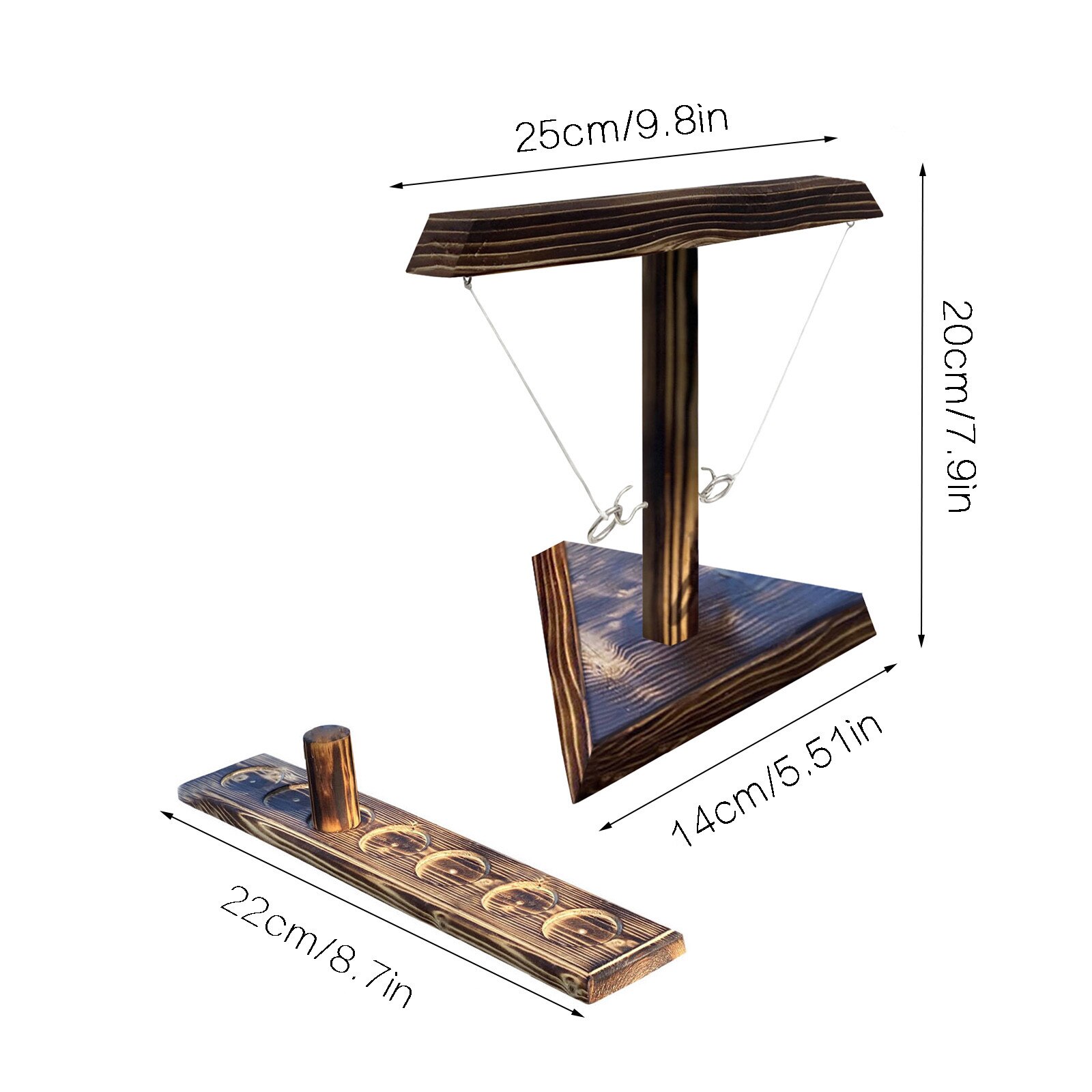 Partij Speelgoed Leisure Industriële Stijl Bar Drink Shop Handgemaakte Houten Ring Toss Haken Snelle Interactief Spel Voor Bars thuis