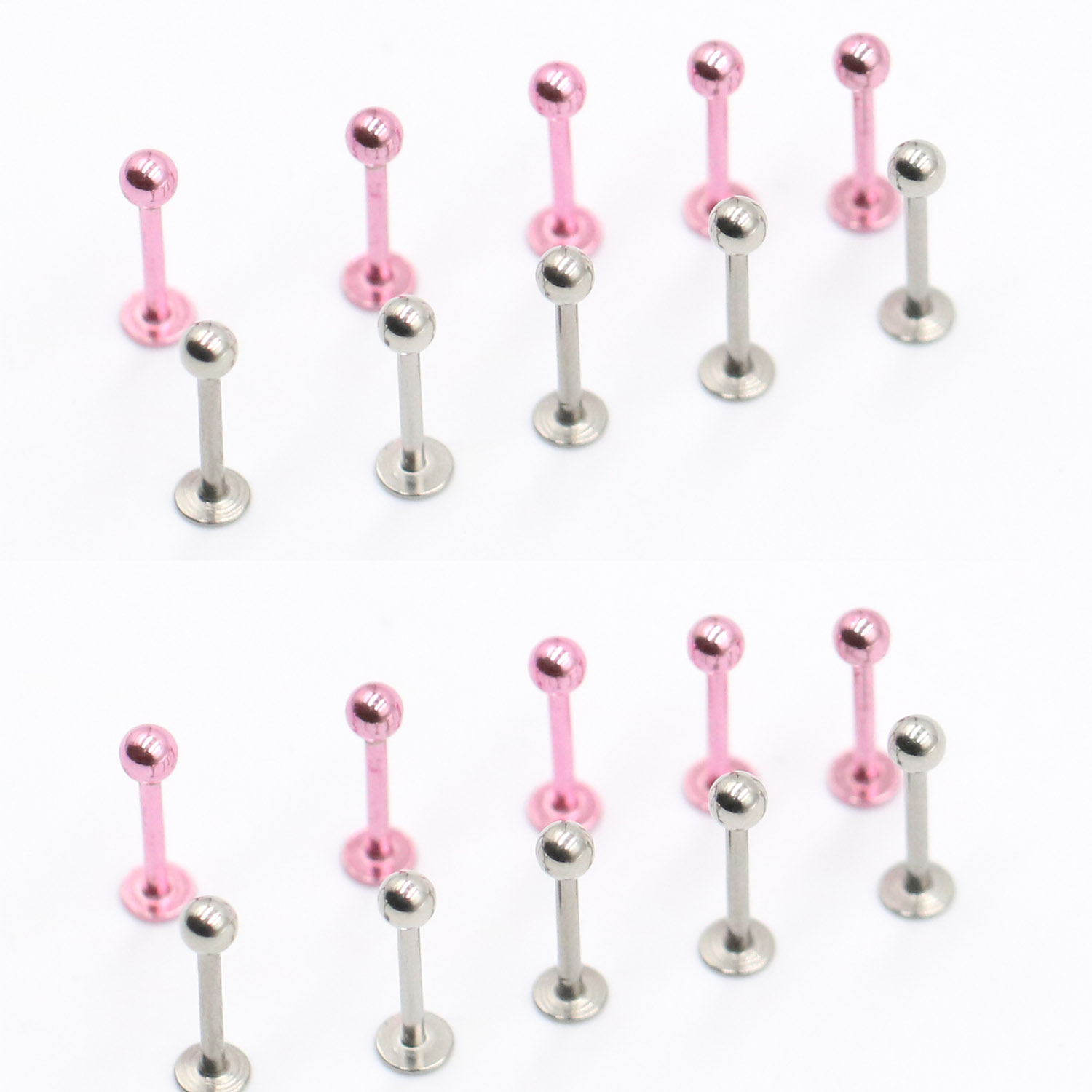 5Pcs/lot ragus Helix Bar 3mm Ball Stainless Steel Labret Lip Bar Rings Stud Cartilage Ear Piercing Body Jewelry