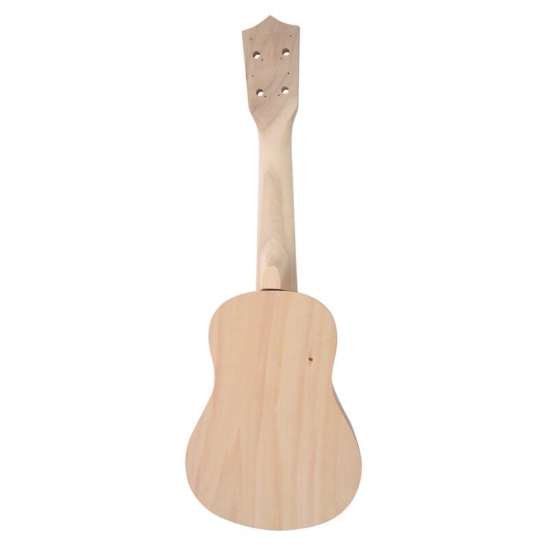 Ukulele Soprano en bois blanc, 21 pouces, guitare hawaïenne, Kit Uke, Instrument de musique, bricolage