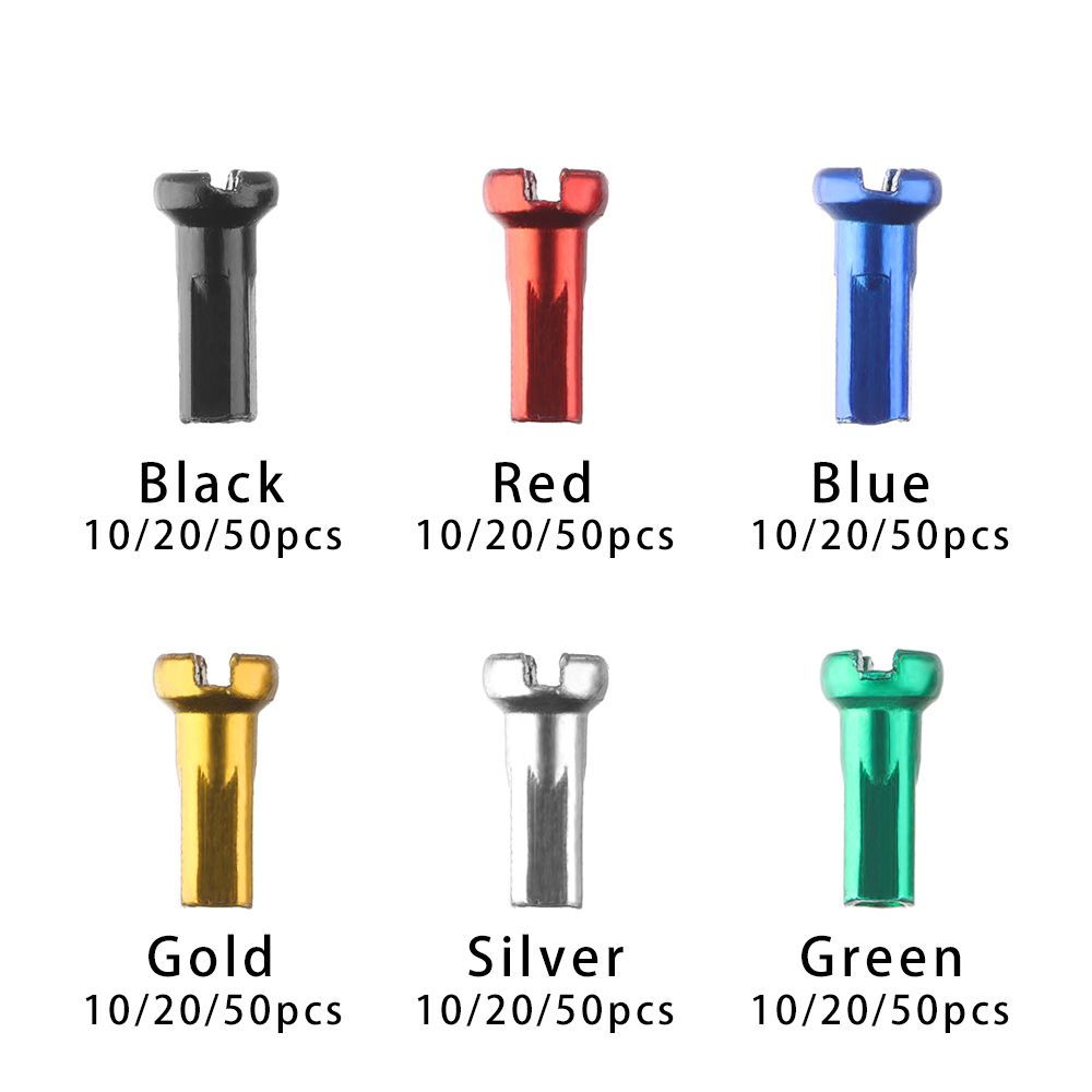 10/20/50pcs MTB Bike Wheel Spoke Nipples 14mm Mountain Bike Cycling Spokes Nipples For Bicycle Wheel Accessories