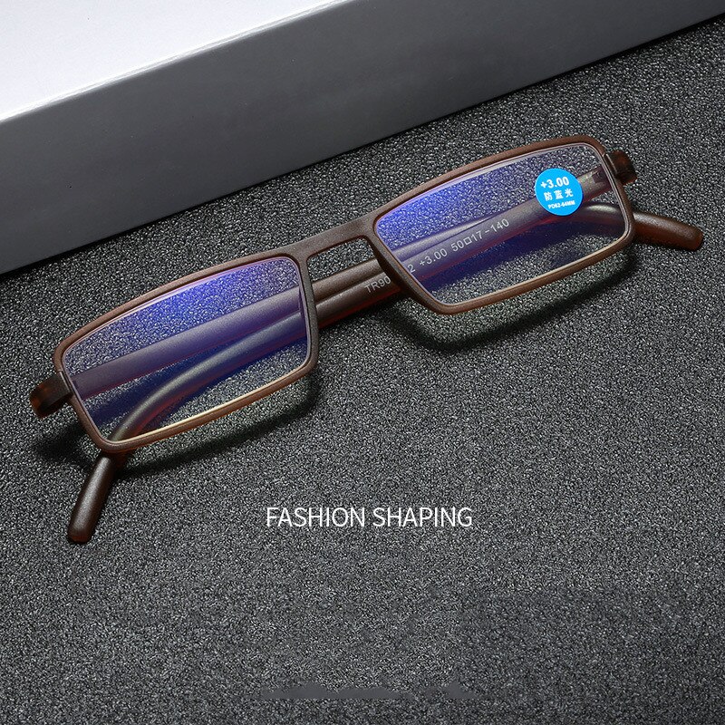Zilead – lunettes de lecture rétro à monture carrée, Anti-bleu, pour personnes âgées, monture de couleur ultralégère + 1.0 à + 4.0
