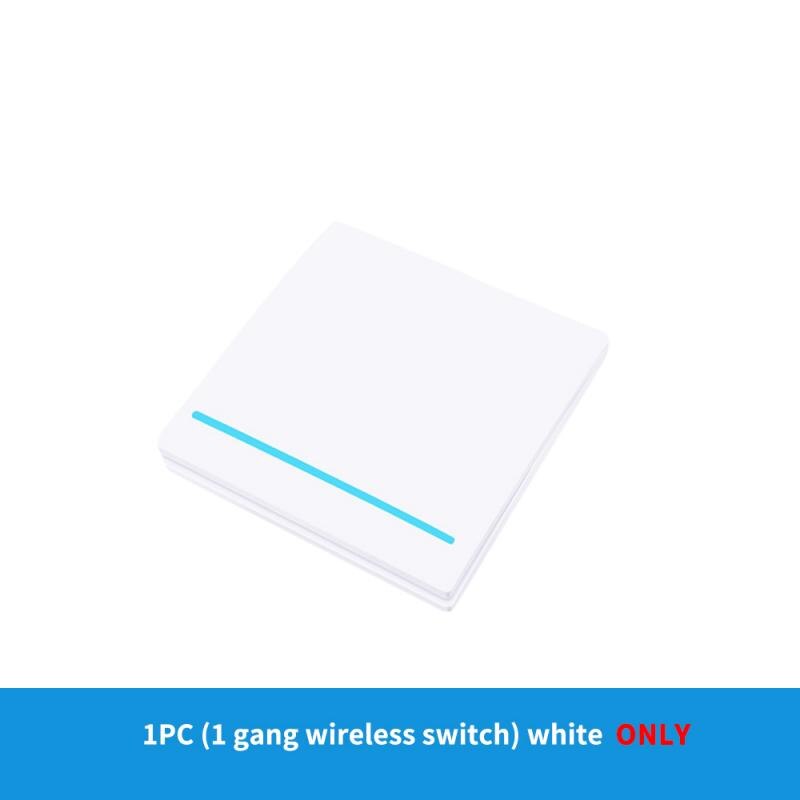 1/2/3 Gang Tuya ZigBee Wireless 6 Scene Switch Push Button Controller Battery Powered Automation Scenario For Tuya Devices: 1-Gang White