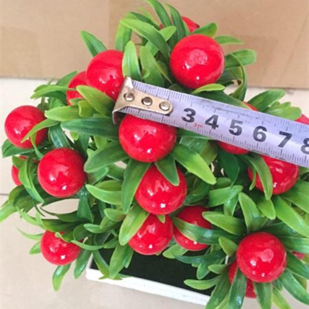 Artificial Mini Fruit Tree Plant Pot Bonsai Living Room Garden Desk Office Decor