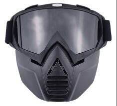 Motorcykel briller vindtæt udendørs sports maske briller aftagelige modulære motocross briller lunette moto: Sort