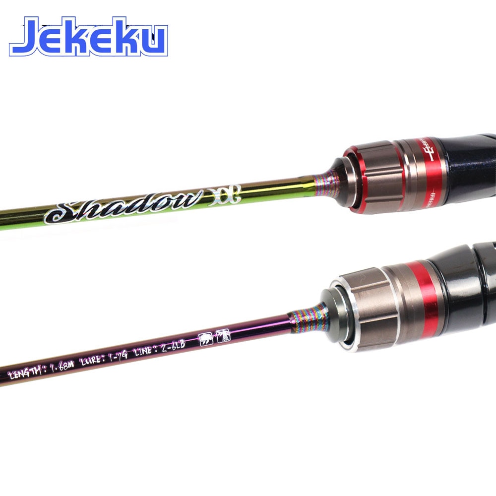JEKEKU solide pointe truite leurre tige UL puissance 1.68m 1.8m 1.98m ultra-léger 1-7g 2-6lb carbone filature/coulée tige Probale poisson