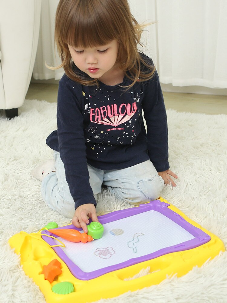 Children's drawing board magnetic writing board baby 1-3 years old 2 toys magnetic color graffiti board birthday art DIY