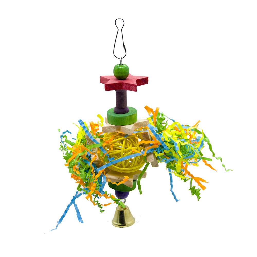Juguete para loro y pájaro, Bola de campana para periquito, jaula para masticar, juguete de pájaro para mascotas, suministros para mascotas