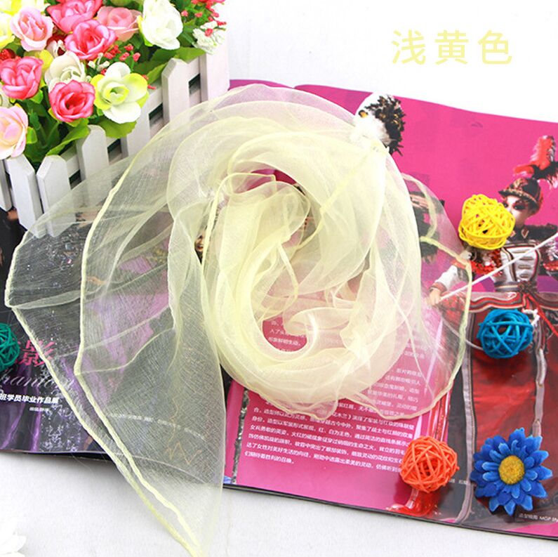 60* 60CM Ladies Scarves Four Seasons Available Woman's Small Squares Silk Solid Scarf: S-11