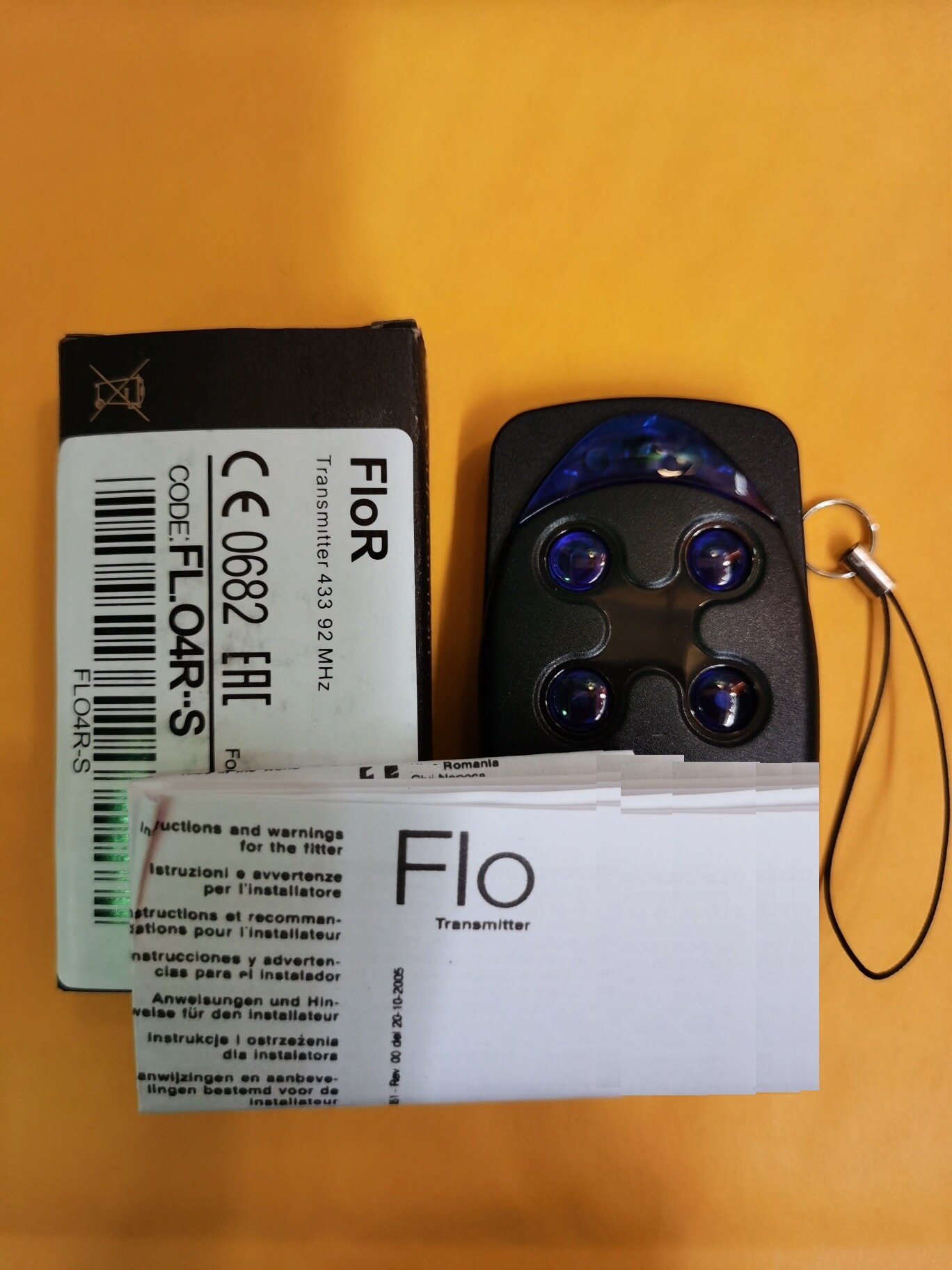 FloR-s Gate / Garage Remote FLO1R-S FLO2R-S FLO4R-S Flor era inti