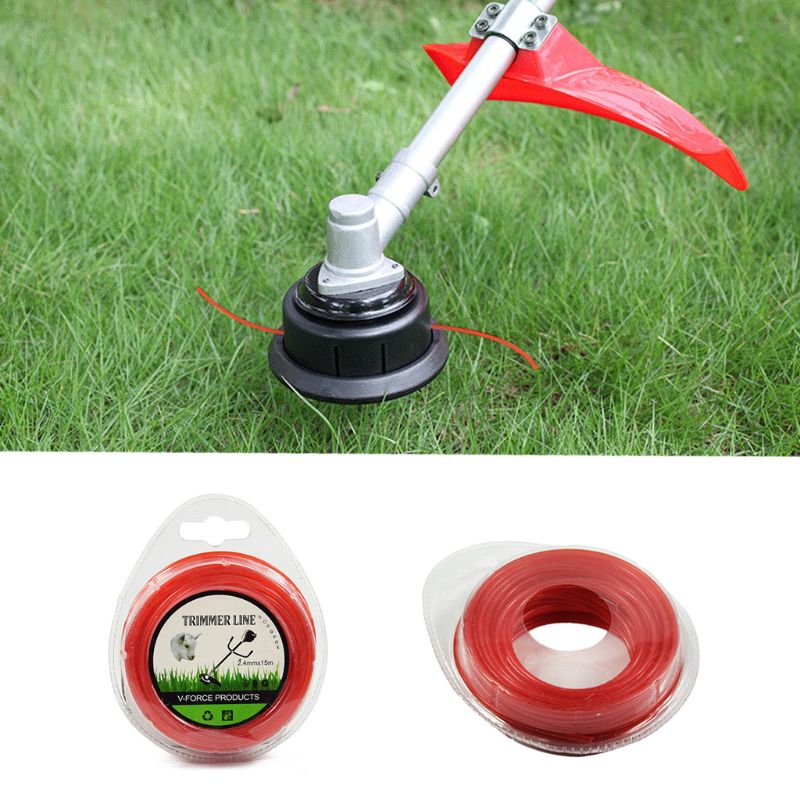 2.4mm×15m Grass Cut Strimmer Line Round Nylon Cord Wire String For Grass Trimmer