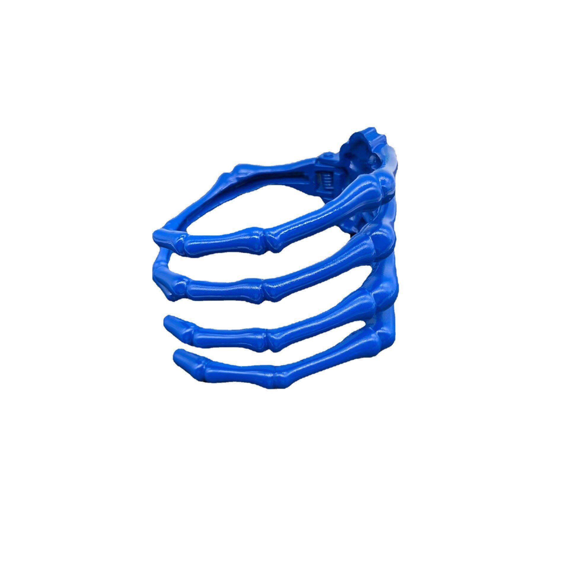 Cuban Link Kette Armband - Punk Gothic Skelett Hand - Verstellbares Manschetten Schmuck für Herren Damen: 4