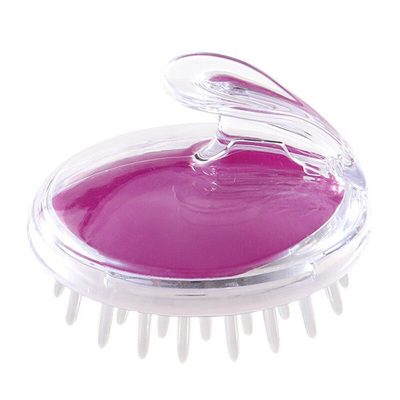 Cepillos de silicona para perros y gatos, cepillo de lavado para baño, masaje suave, limpieza del pelo, ducha: Purple