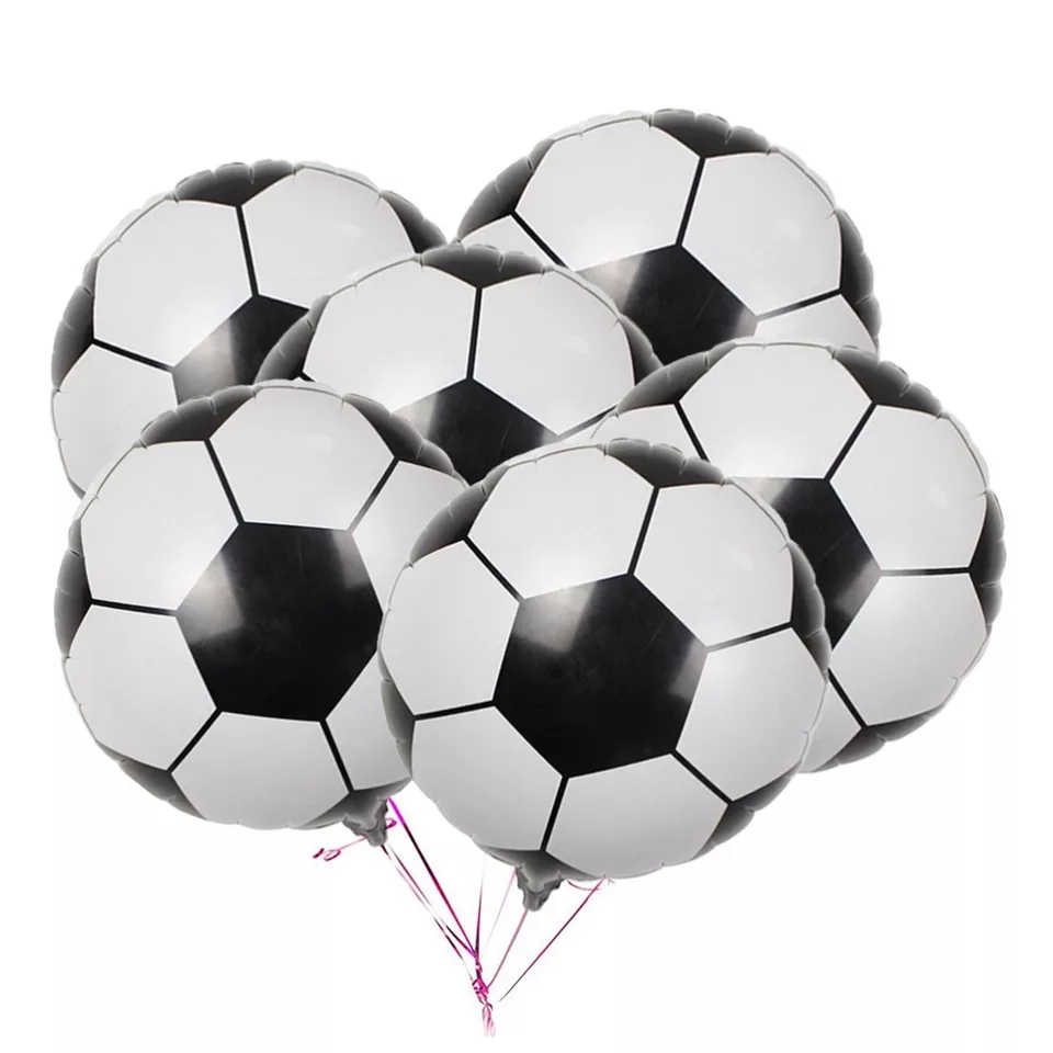 Football Theme Party Disposable Tableware Banner Balloons Soccer Goal Cup Plate for Kids Boy Birthday Party Decoration Supplies: Silver