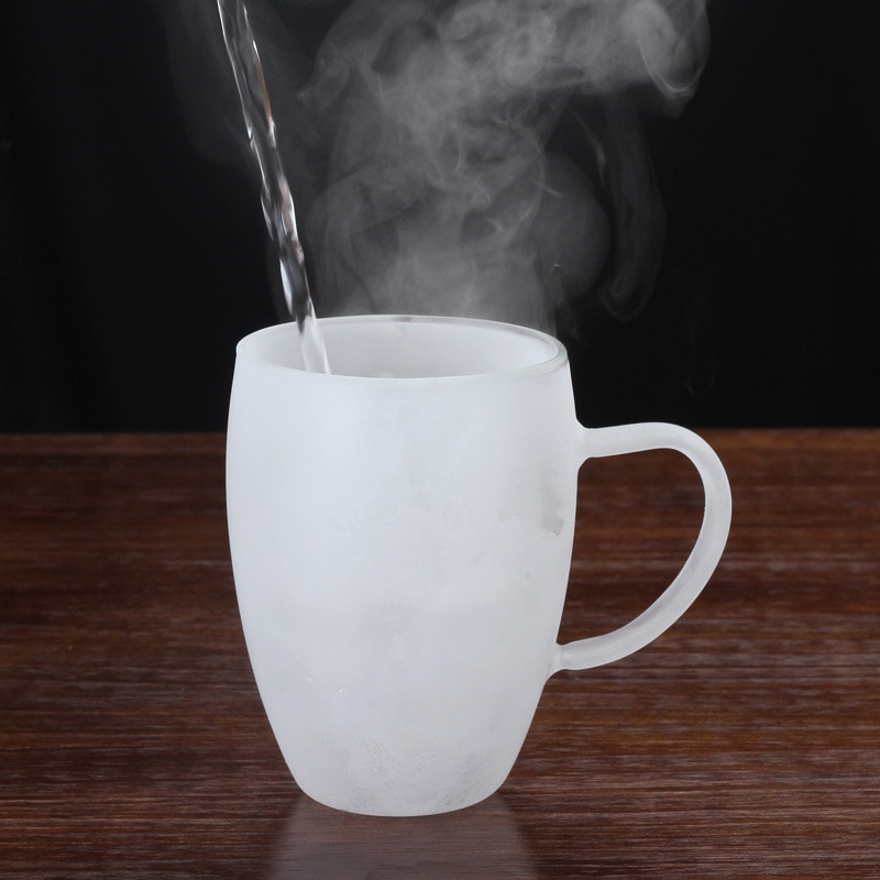 Dubbelwandige geïsoleerde glazen espressomokken, hittebestendig dik transparant glas, din 889