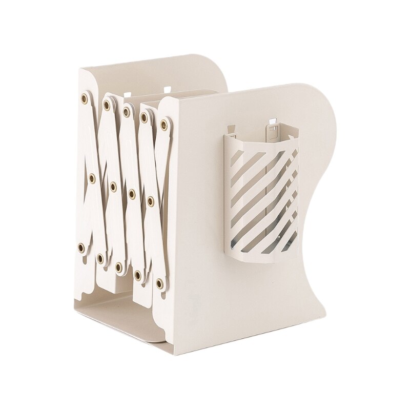 Adjustable Book Ends for Book Shelves Metal Book Ends for Home Office Book Shelf Holder Home Decorative Book Stoppers: Beige